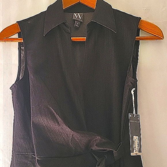 Worthington Black Sleeveless Wrap Around adress, Size: M, NWT - Picture 6 of 10